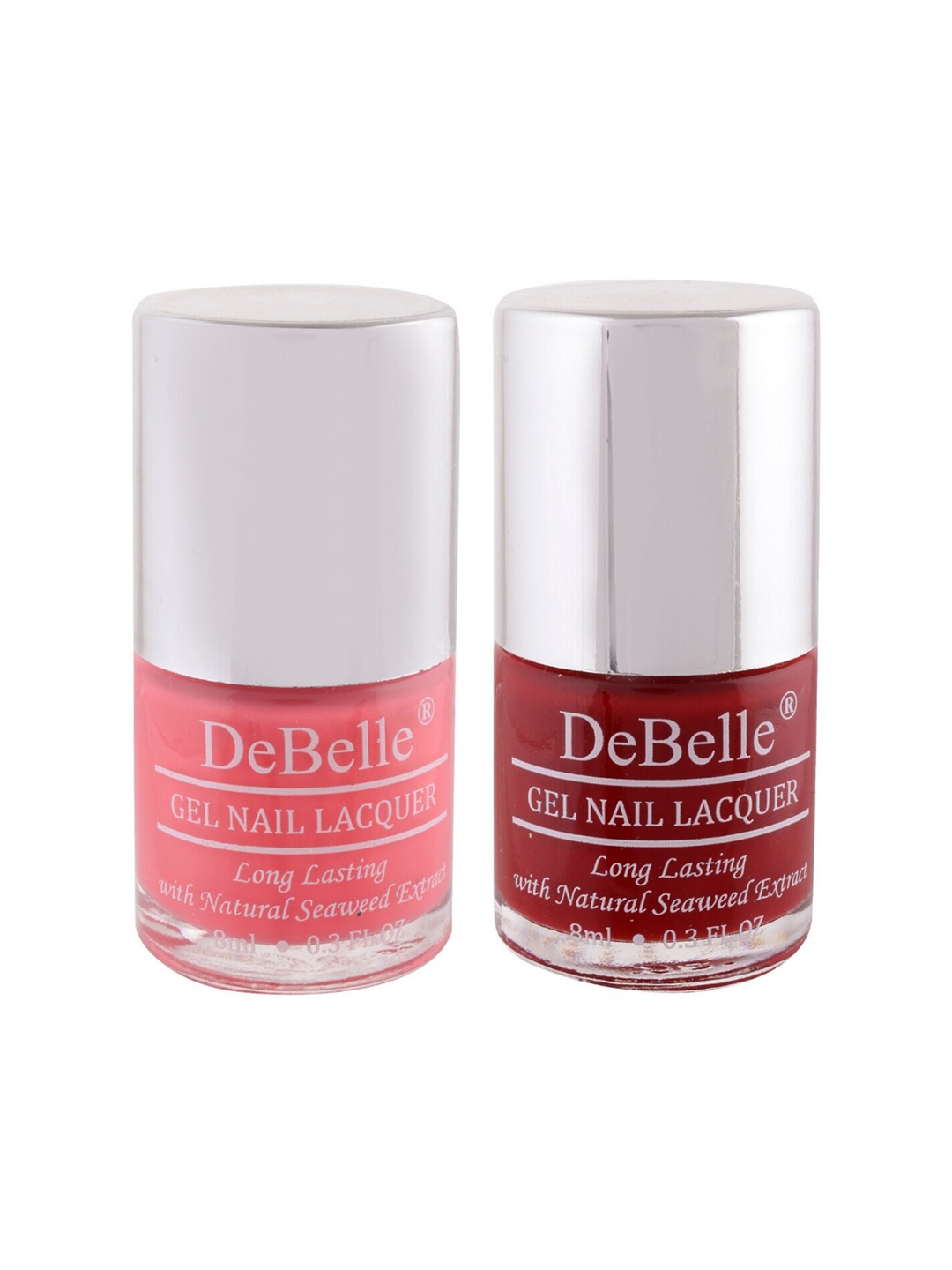 

DeBelle Set of 2 Gel Nail Polish - BeBe Kiss & Moulin Rouge - 8ml Each, Multi