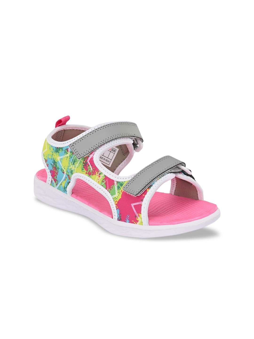 

OFF LIMITS Women Pink & White Printed Sports Sandals