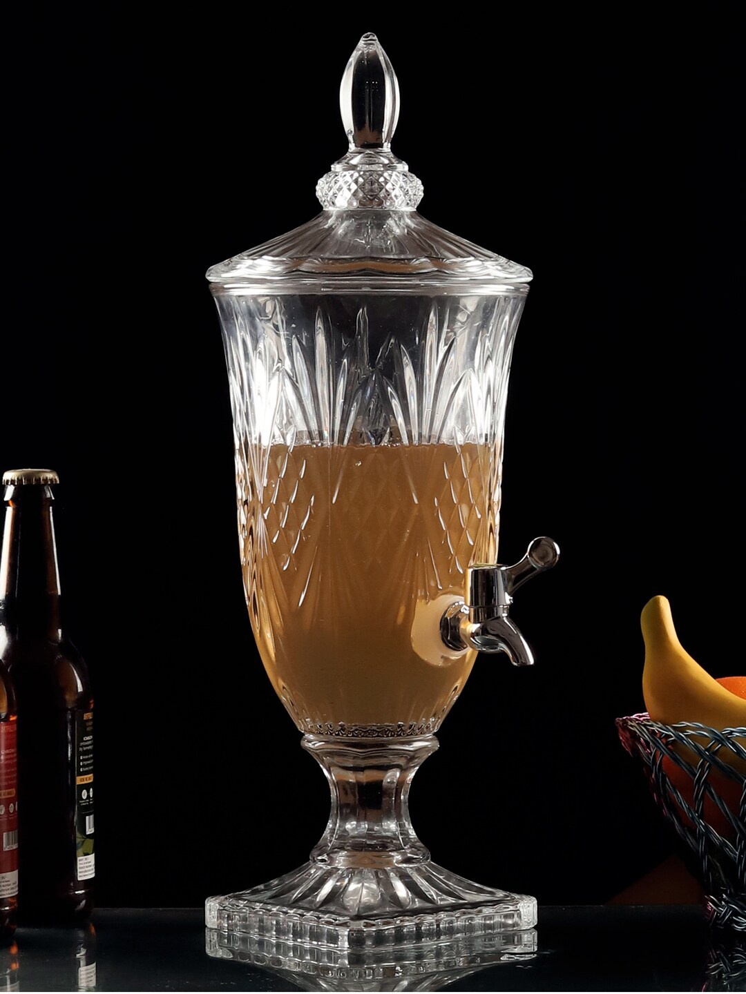 

ceradeco Transparent Textured Glass Beer Pitcher
