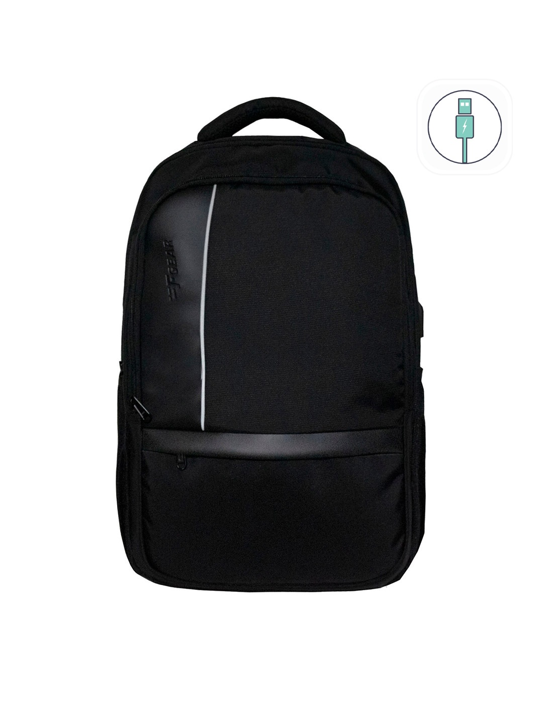 

F Gear Unisex Black Backpack with USB Charging Port