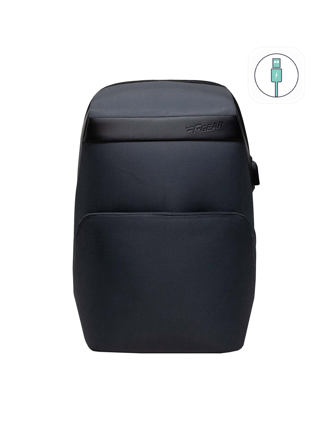 

F Gear Unisex Grey Backpack with USB Charging Port