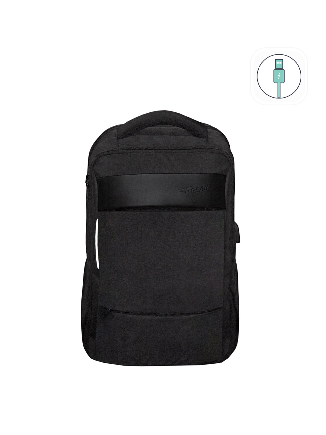 

F Gear Unisex Black Backpack with USB Charging Port