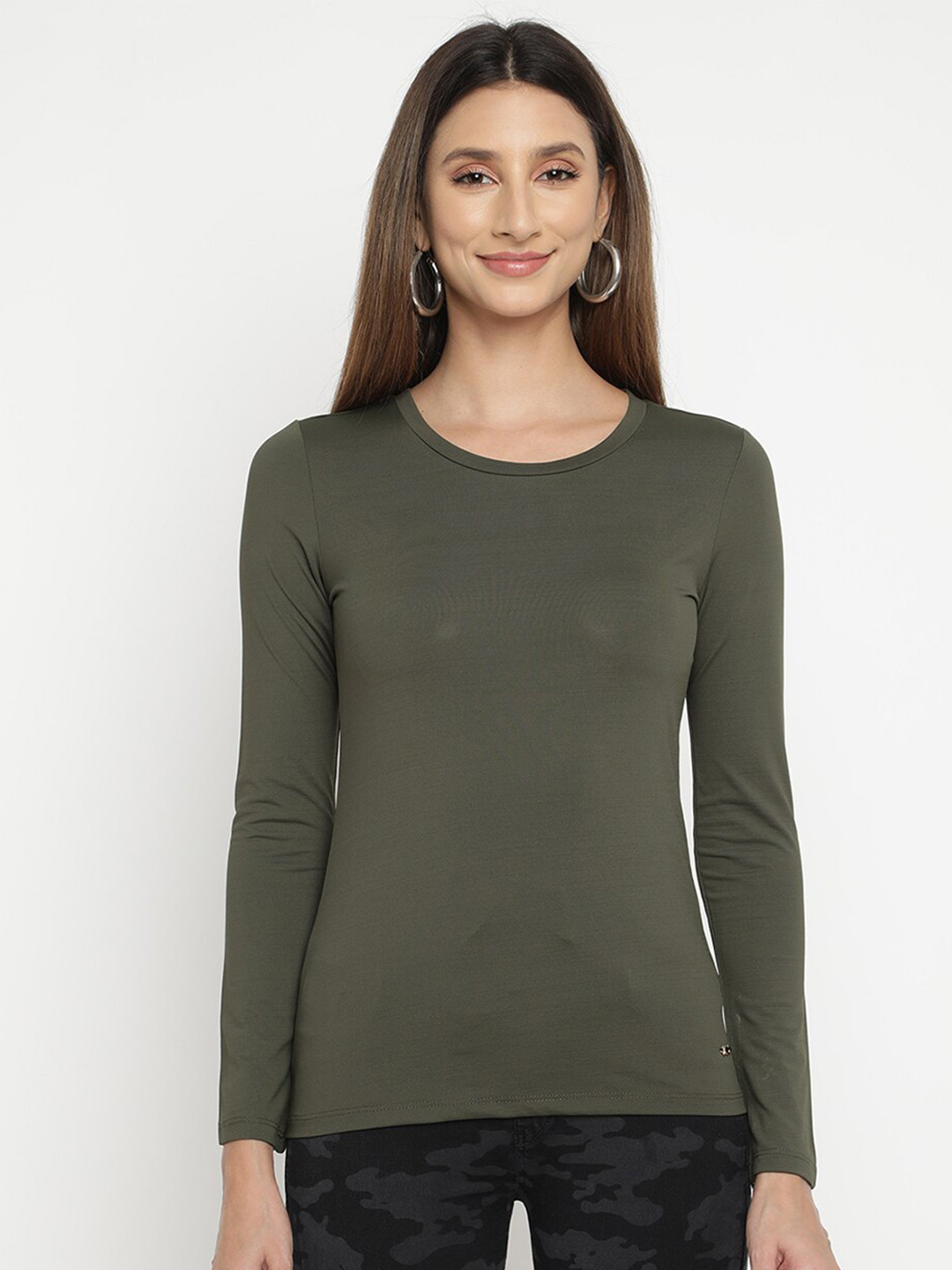

V2 Value & Variety Olive Green Regular Top