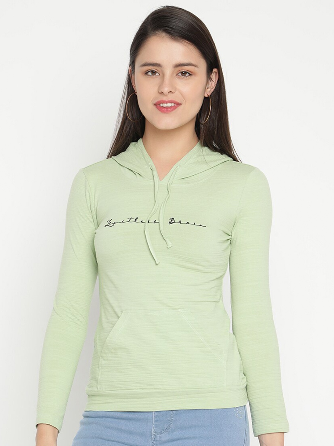 

V2 Value & Variety Green Hooded Regular Top