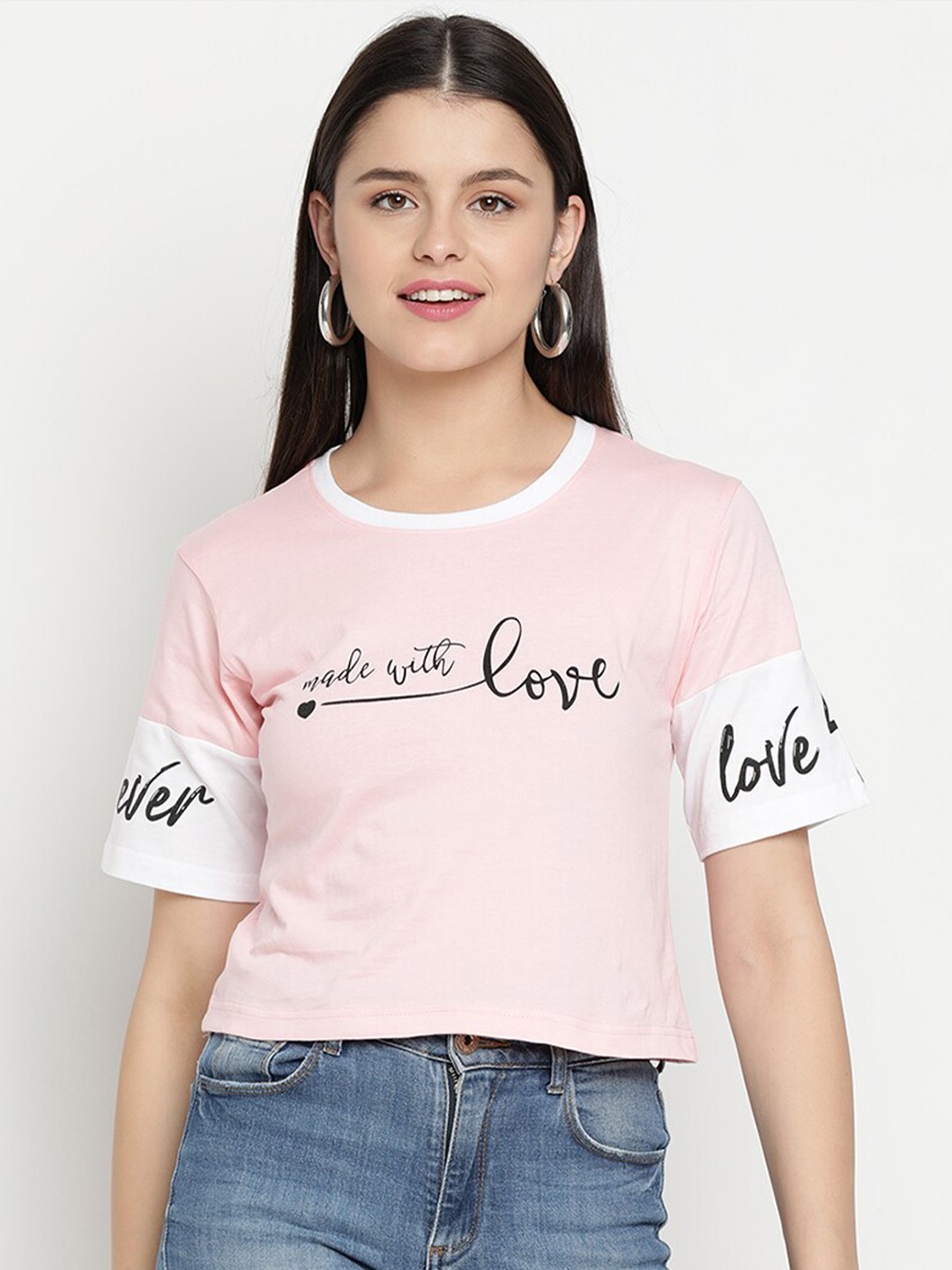 

V2 Value & Variety Pink Cotton Regular Top