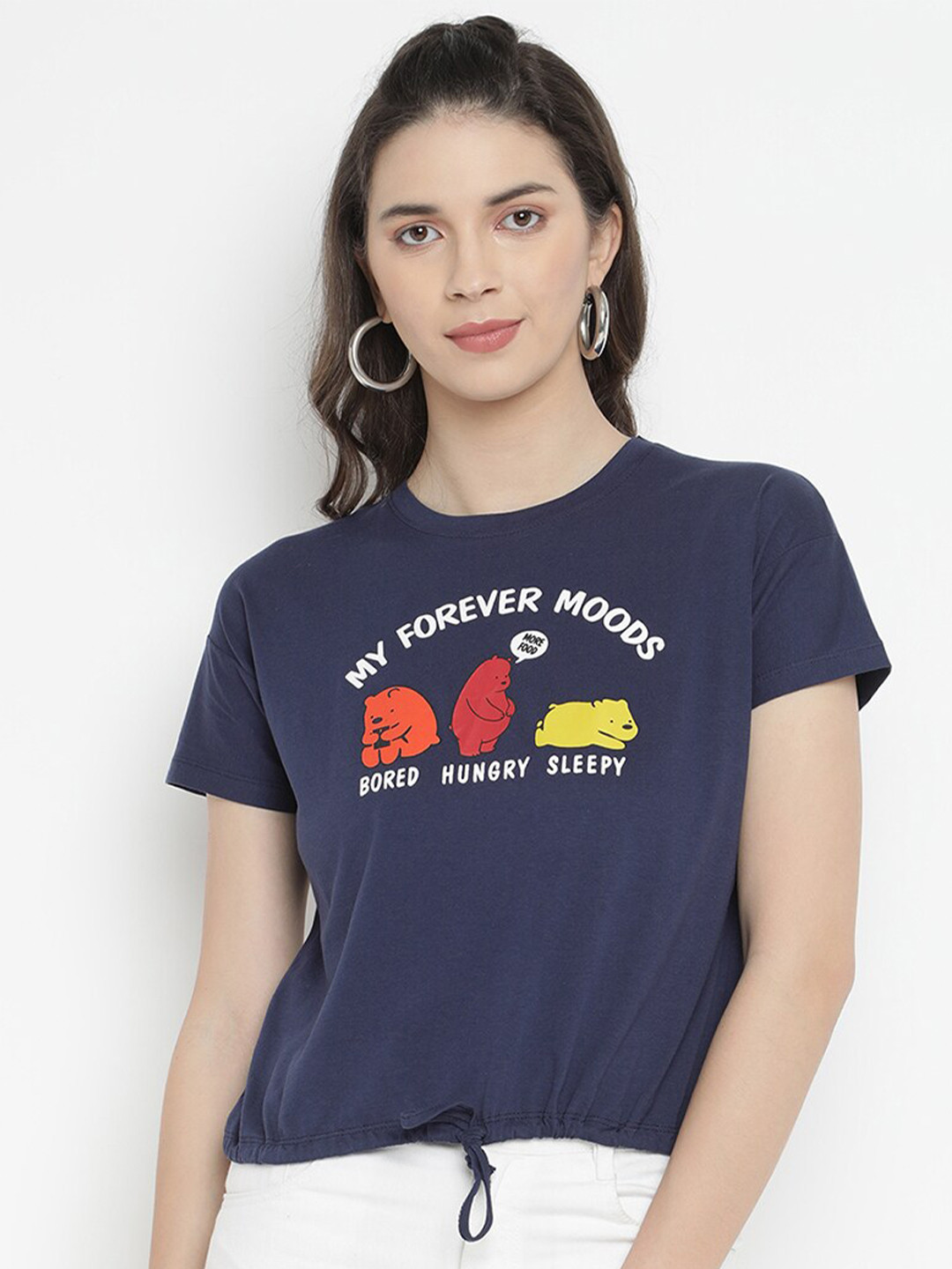 

V2 Value & Variety Navy Blue Regular Top