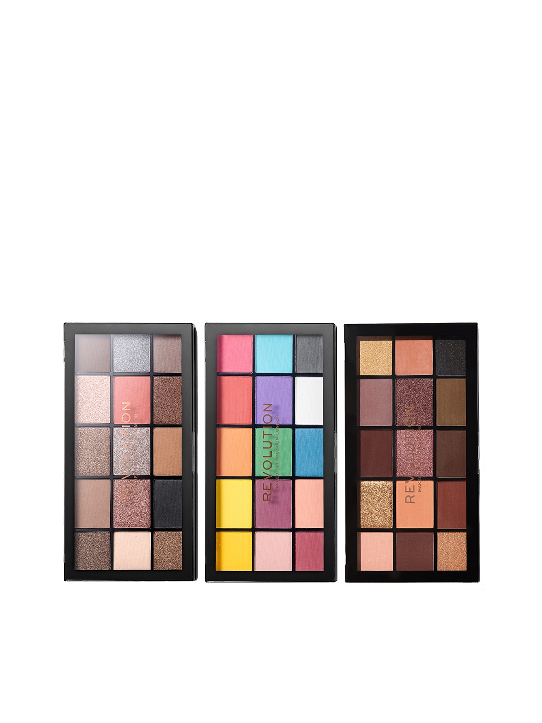 

Makeup Revolution London Set of 3 Reloaded Eyeshadow Palettes, Multi