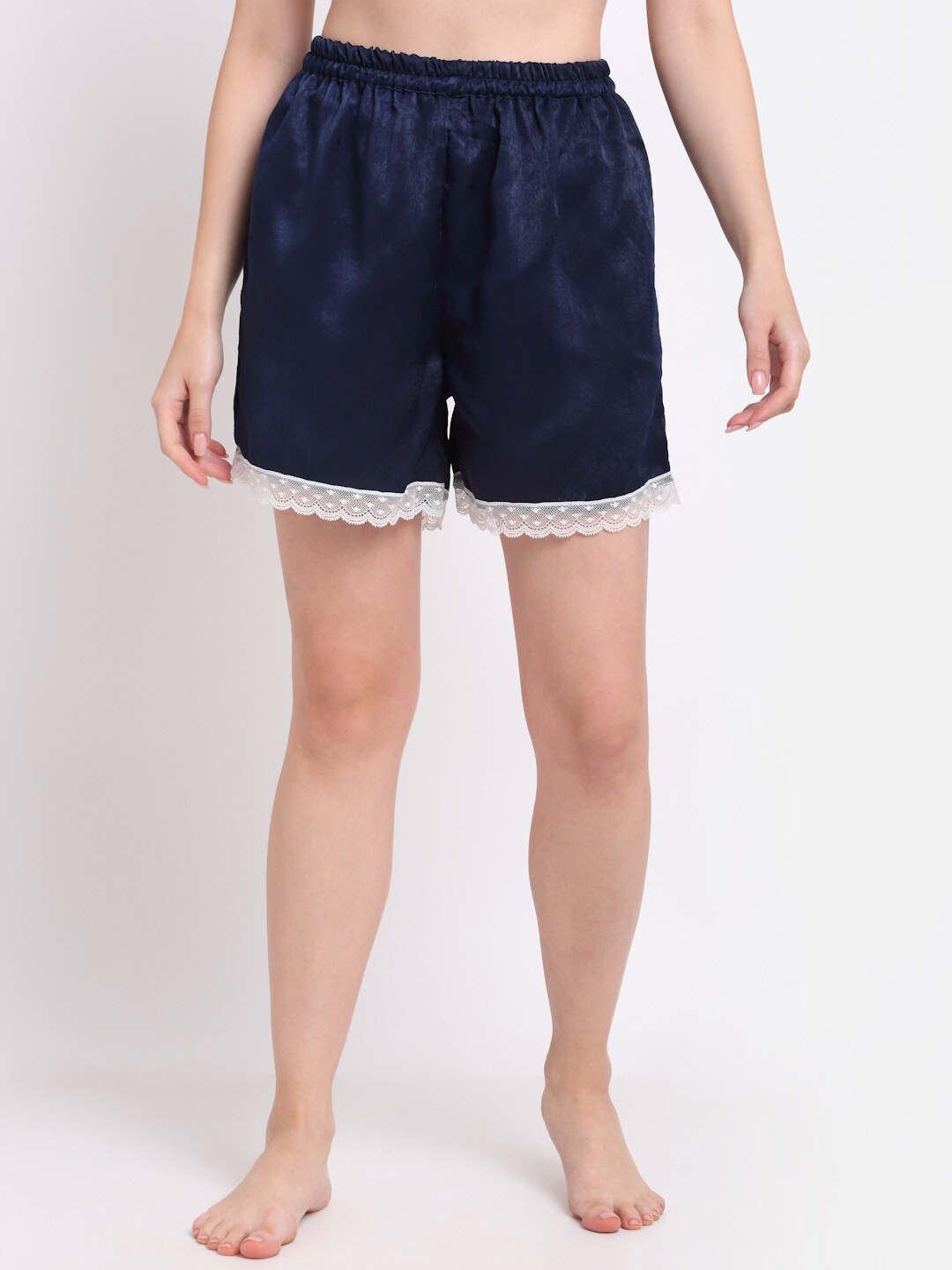 

EROTISSCH Women Blue Loose Fit High-Rise Regular Shorts