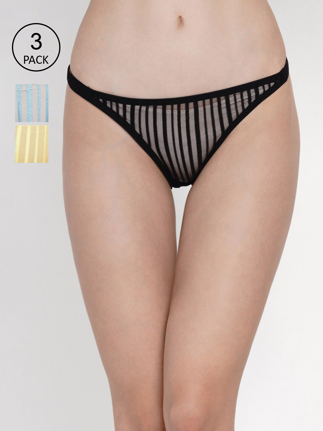 

EROTISSCH Women Pack Of 3 Assorted Thongs