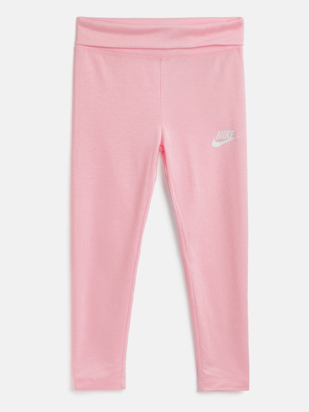

Nike Girls Pink Solid Luminous Sparkle Stretchable Mid-Rise Leggings