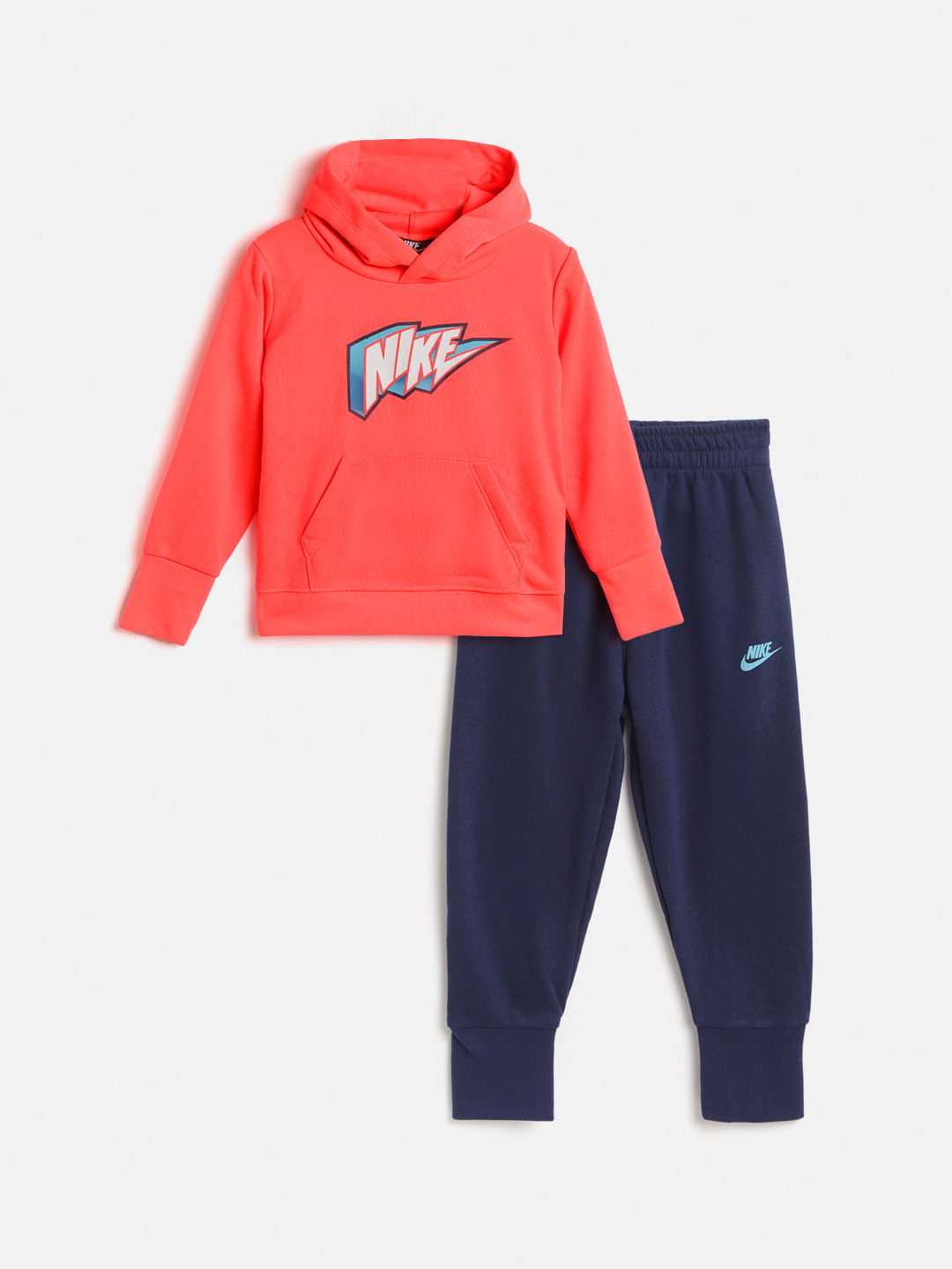 

Nike Boys Coral Pink & Navy Blue Printed G4G FT Tracksuits