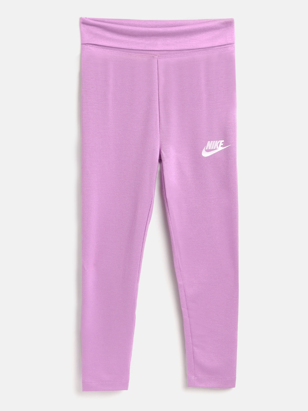 

Nike Girls Purple Solid Luminous Sparkle Stretchable Mid-Rise Leggings
