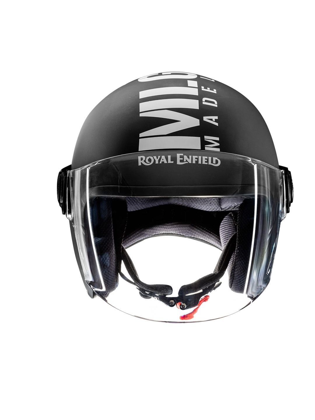 

Royal Enfield Men Black Solid Open Face MLG Helmet
