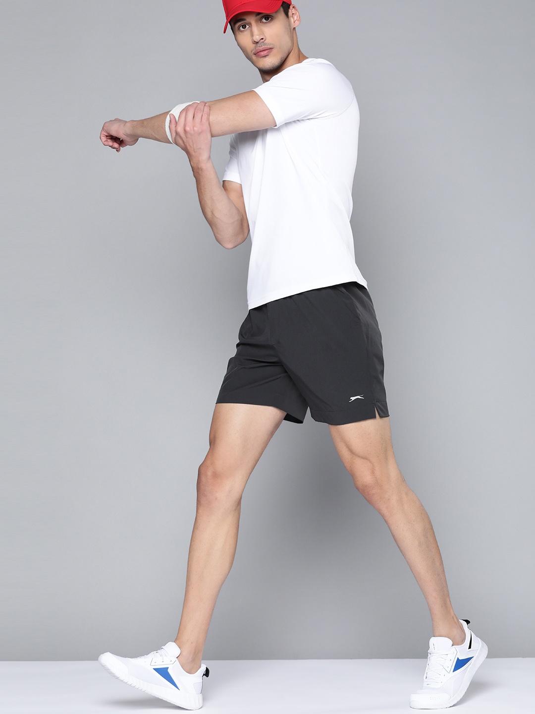 

Slazenger Men Charcoal Grey Rapid-Dry Sports Shorts
