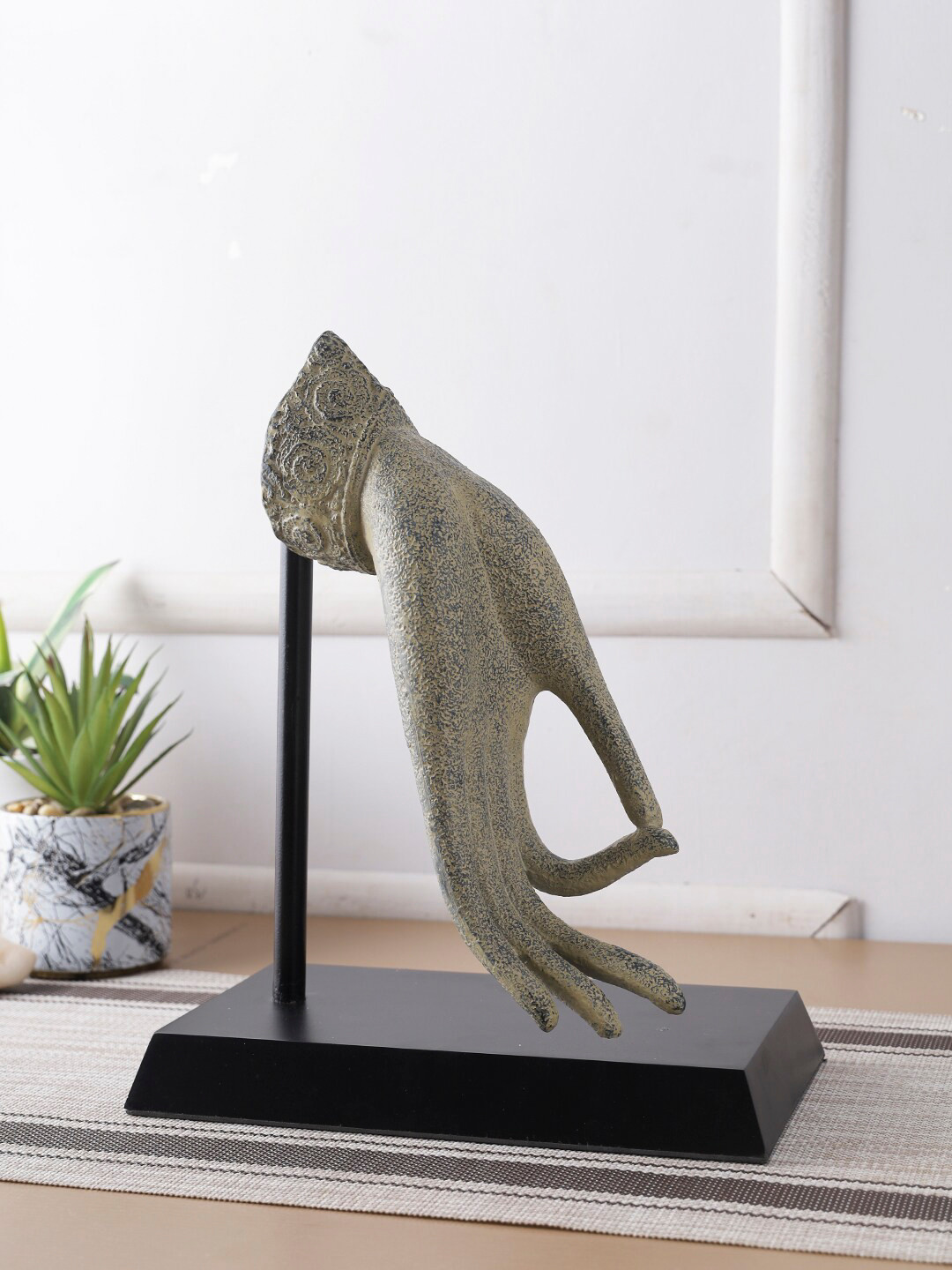 

TAYHAA Grey Dhyan Mudra Hand Showpiece