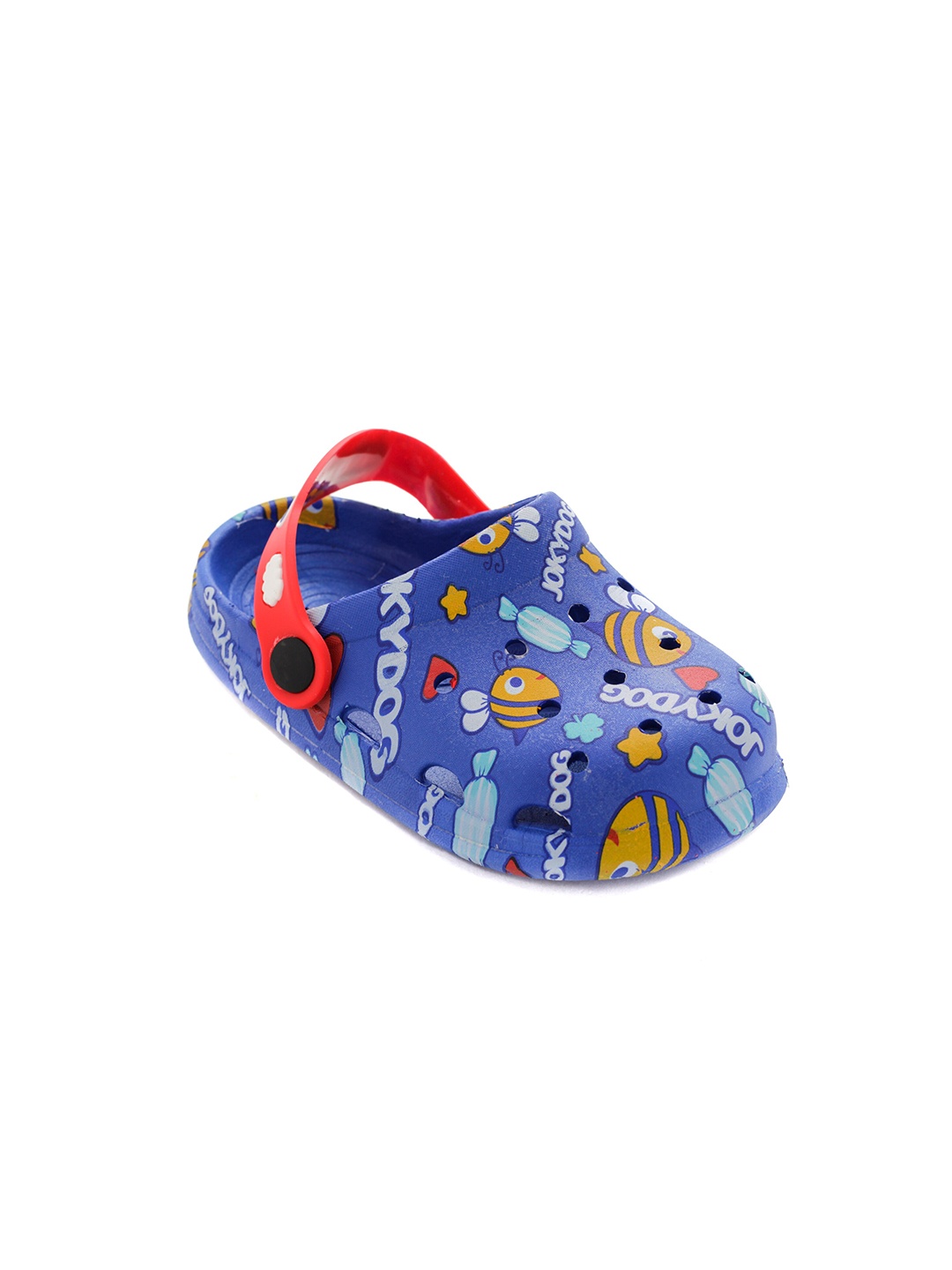 

TRENDS & TRADES Unisex Kids Blue & Red Printed Clogs