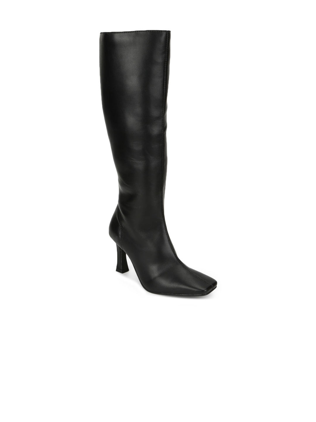 

Truffle Collection Black PU Heeled Boots