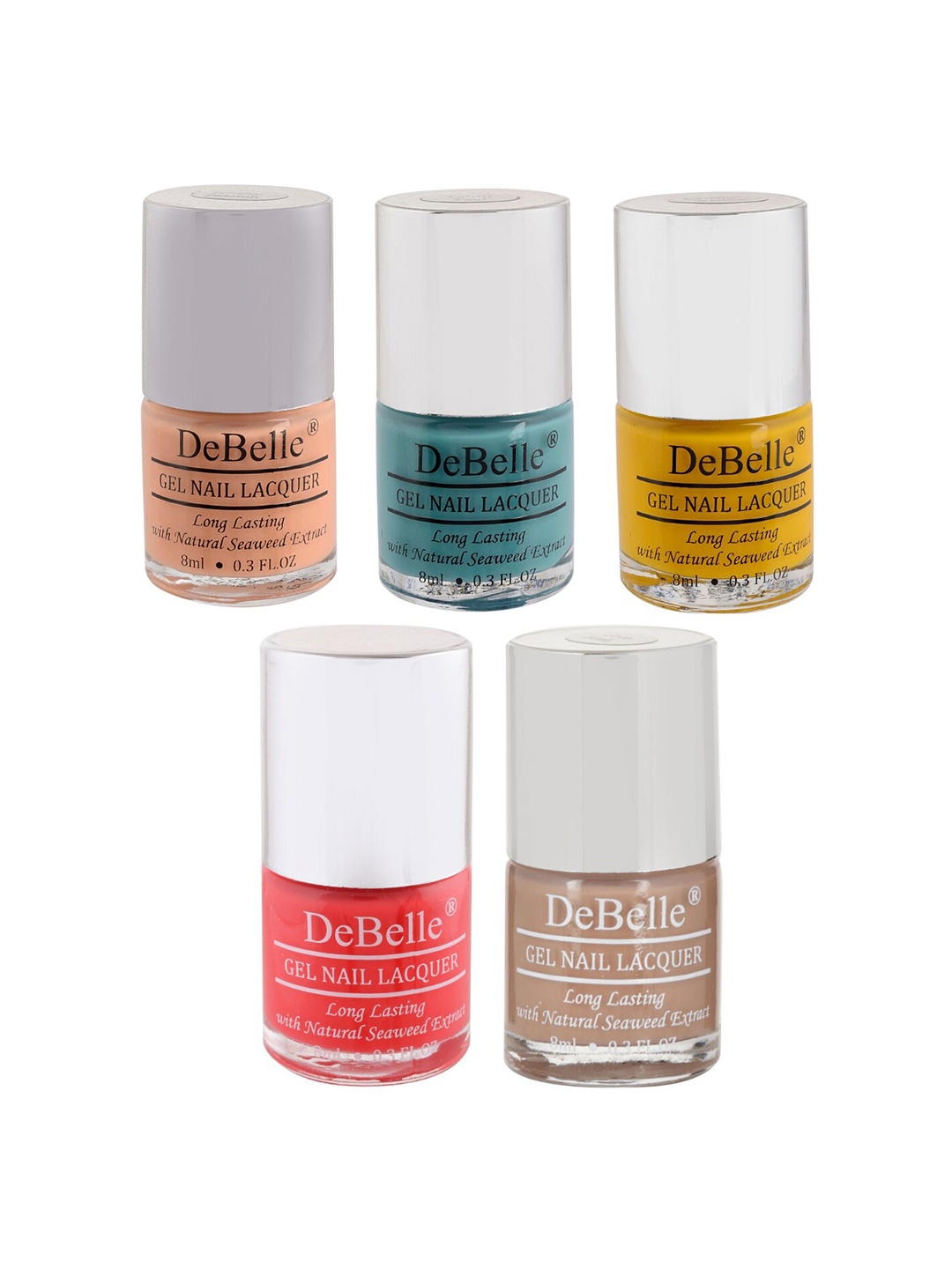 

DeBelle Set Of 5 Nail Polish - 8ml Each, Multi