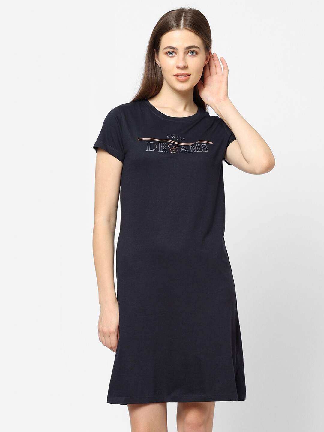 

Sweet Dreams Navy Blue Nightdress