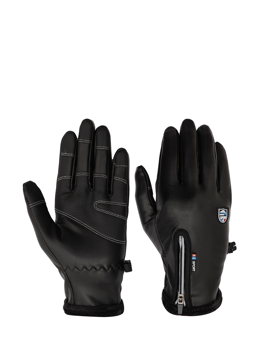 

FabSeasons Unisex Black Patterned Gloves