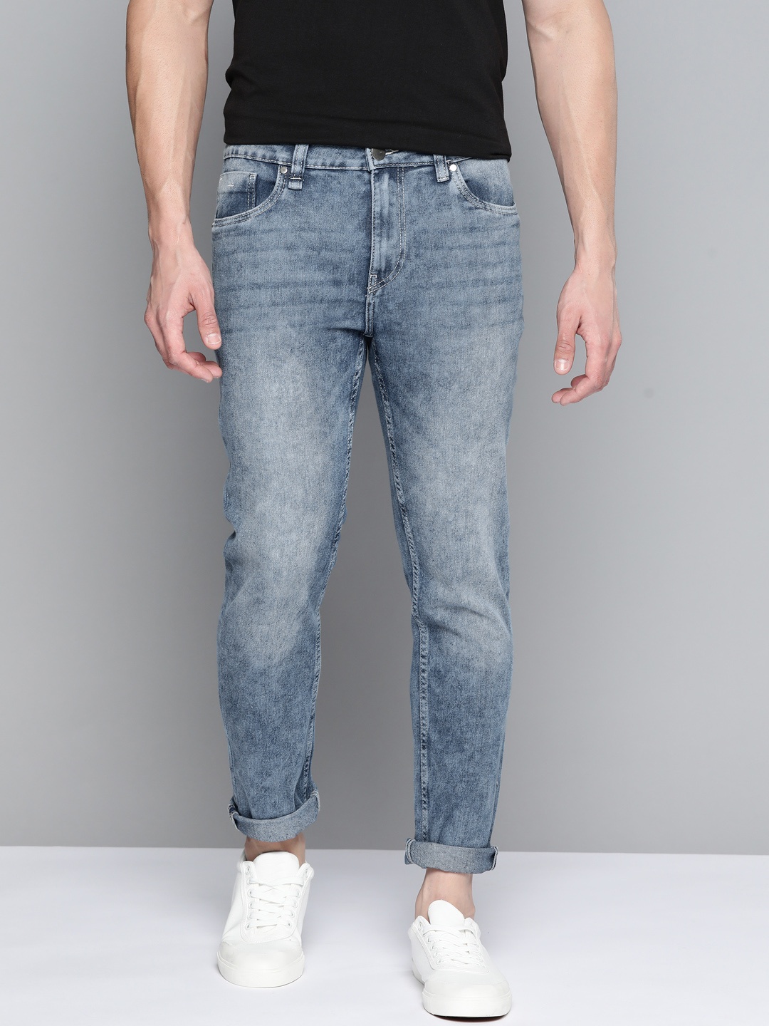 

Mast & Harbour Men Blue Skinny Fit Light Fade Stretchable Jeans