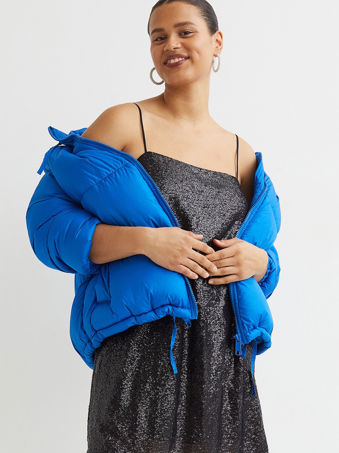 

H&M Women Black Sequined Dress