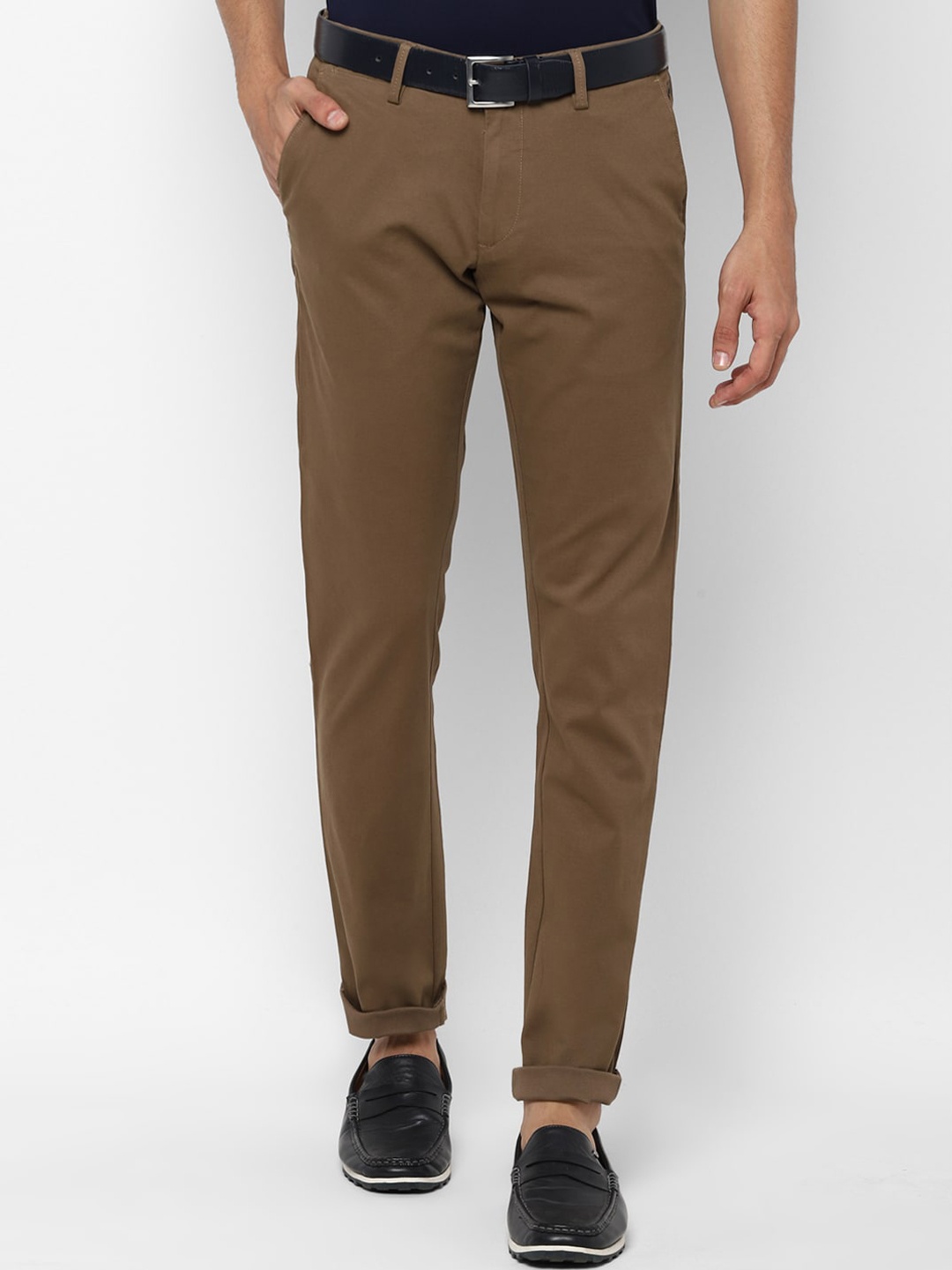 

Allen Solly Men Brown Slim Fit Trousers