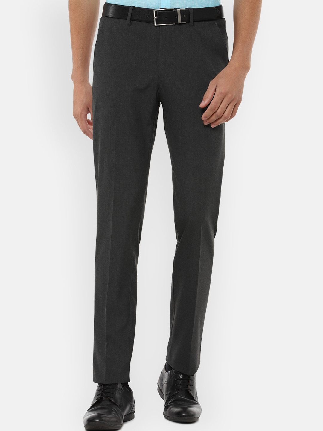 

Louis Philippe Men Grey Slim Fit Formal Trousers