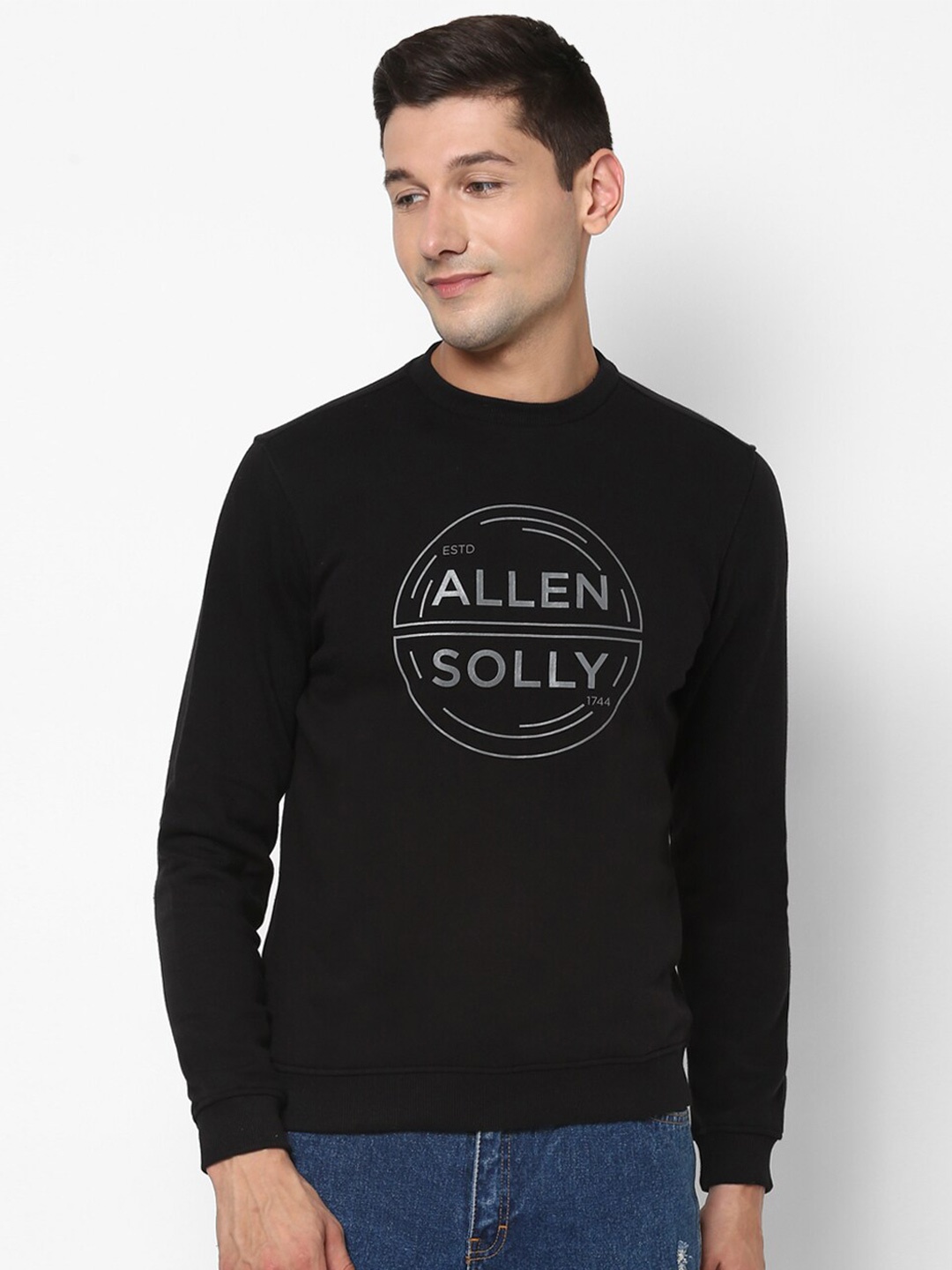 

Allen Solly Men Black Printed Sweatshirt