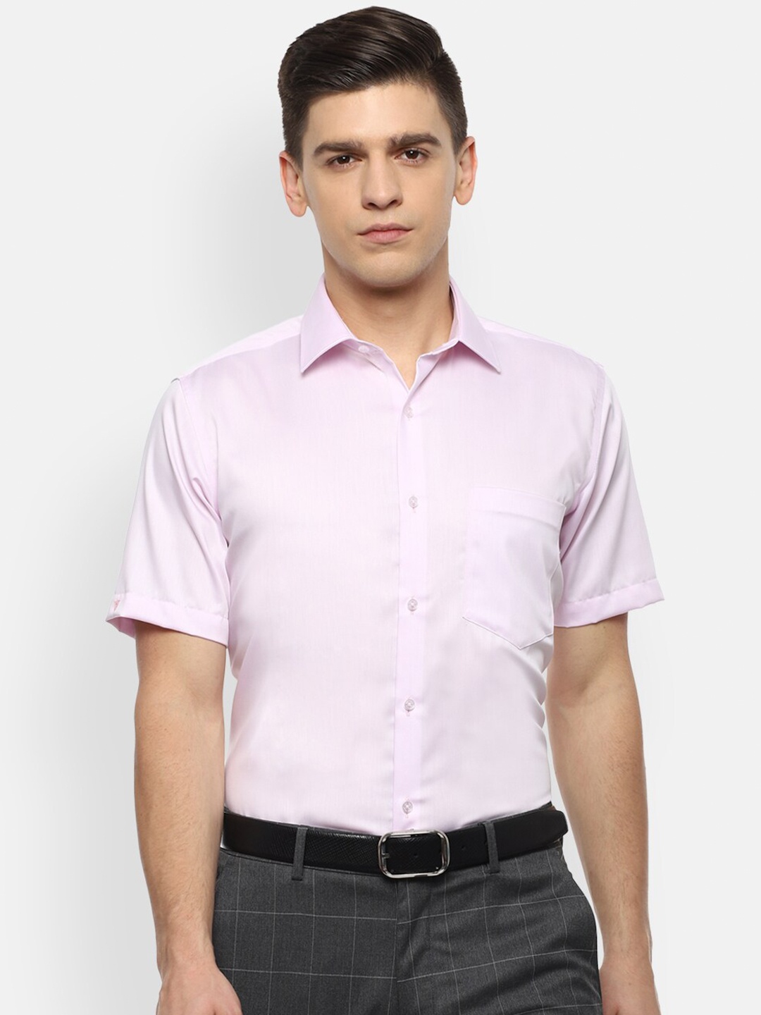 

Van Heusen Men Pink Opaque Formal Shirt