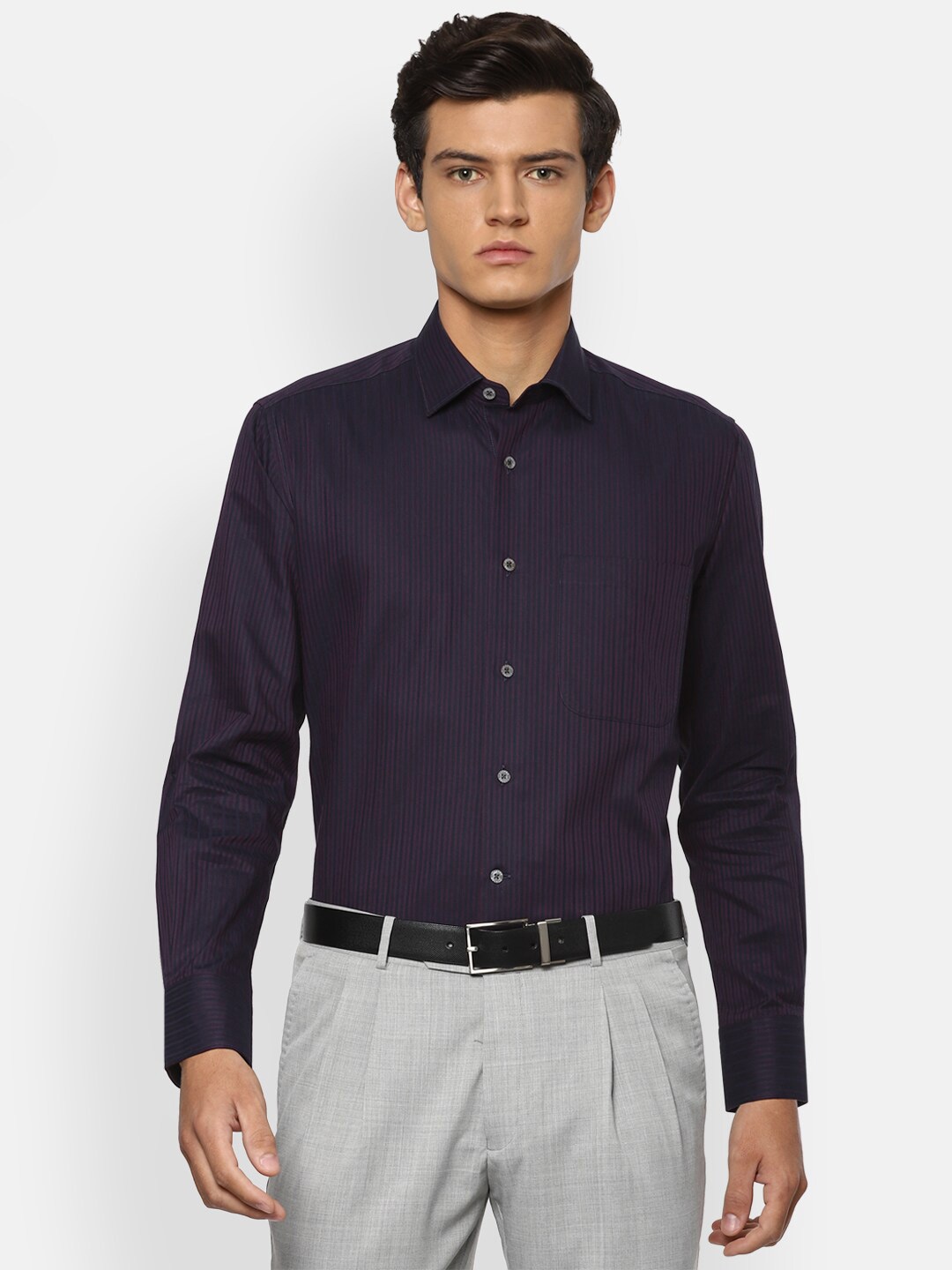 

Luxure by Louis Philippe Men Purple Opaque Formal Shirt