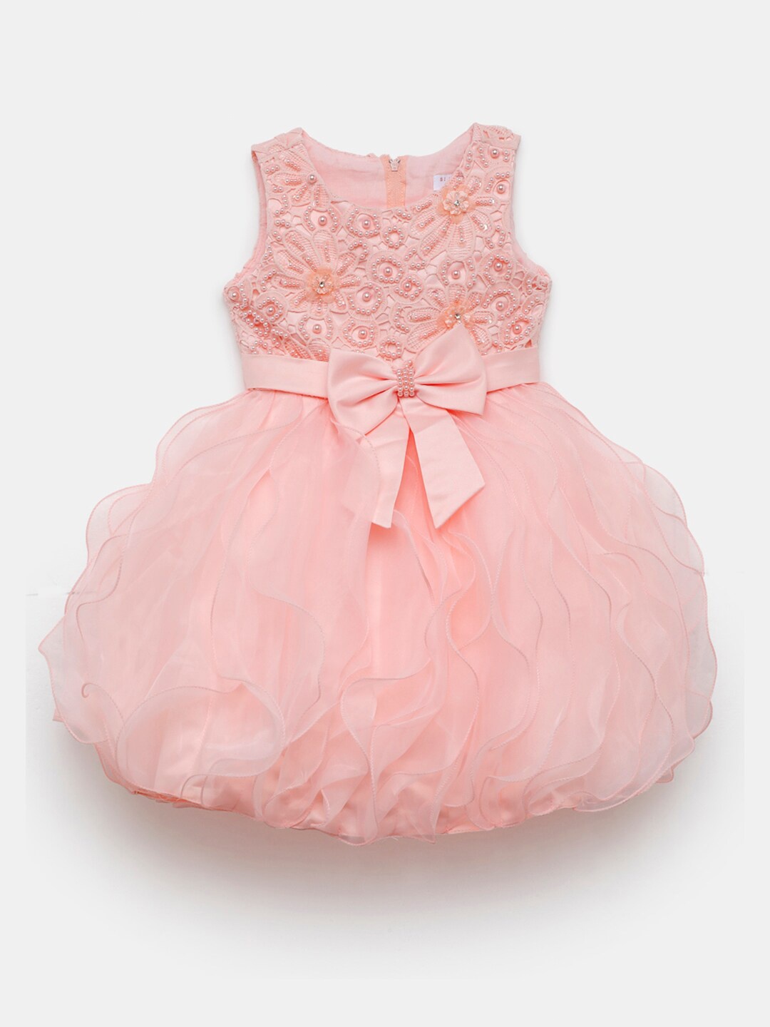 

Hopscotch Pink Floral Embellished Dress