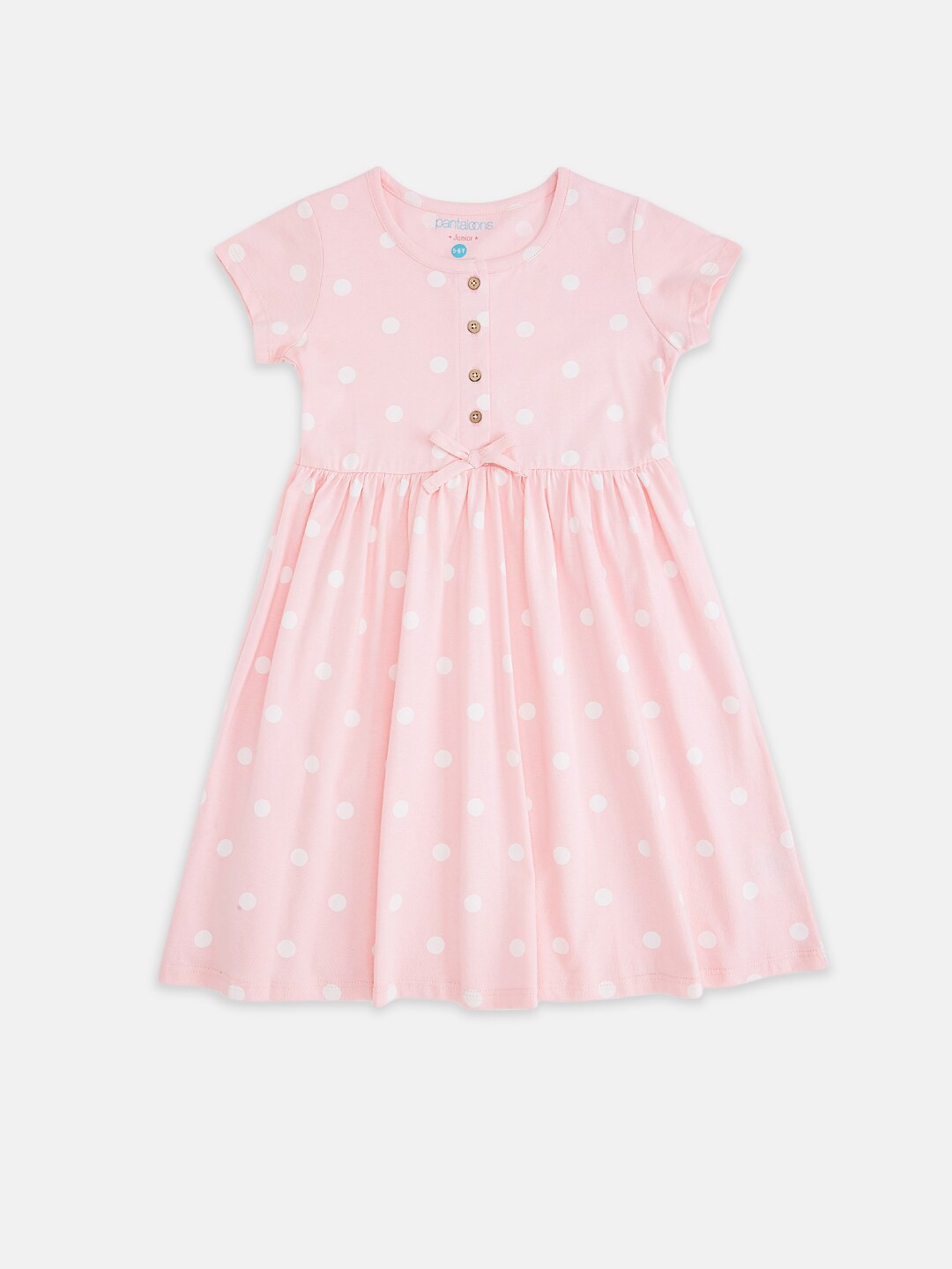 

Pantaloons Junior Pink & White A-Line Dress
