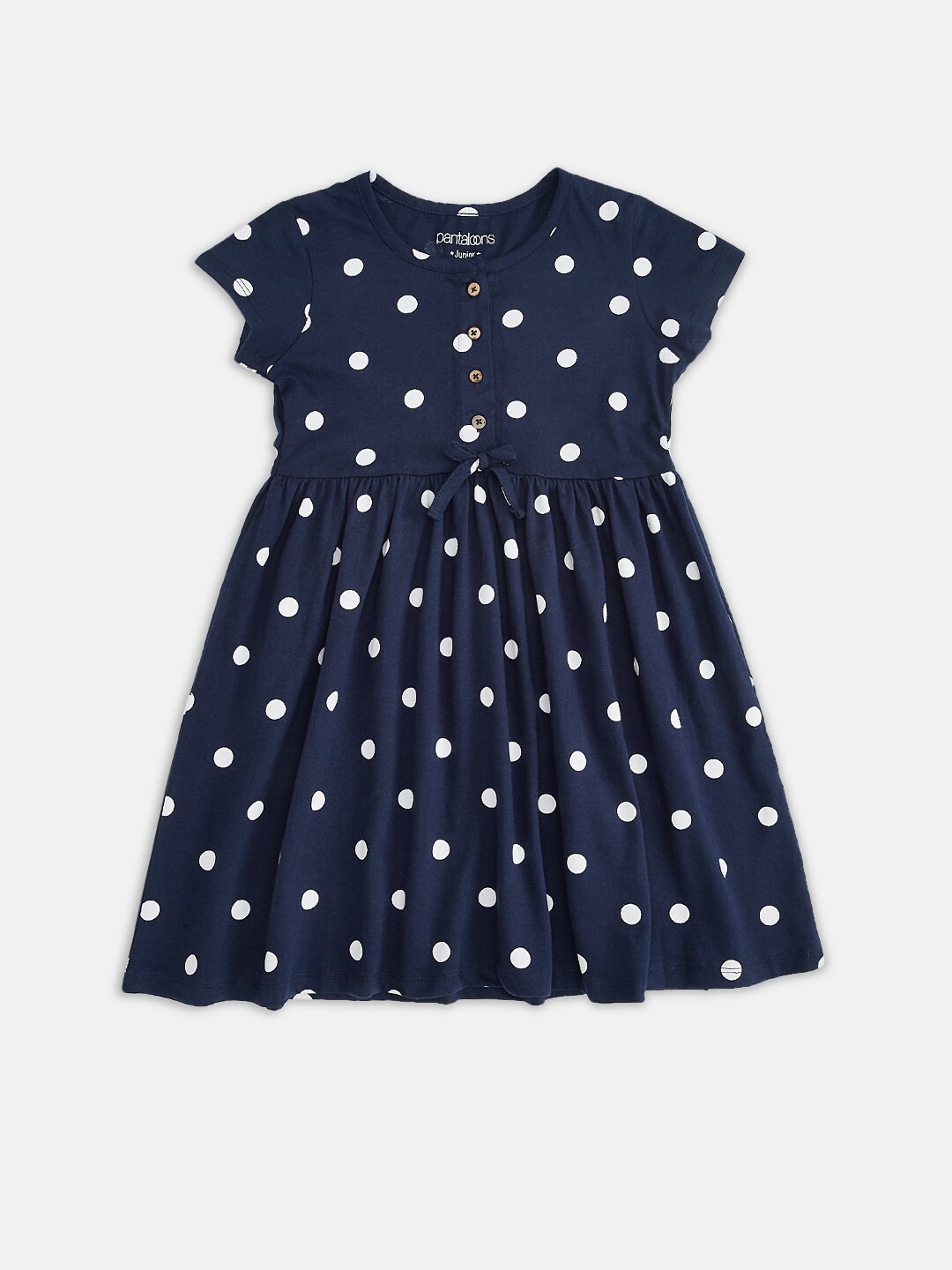 

Pantaloons Junior Girls Navy Blue Printed Fit & Flare Dress