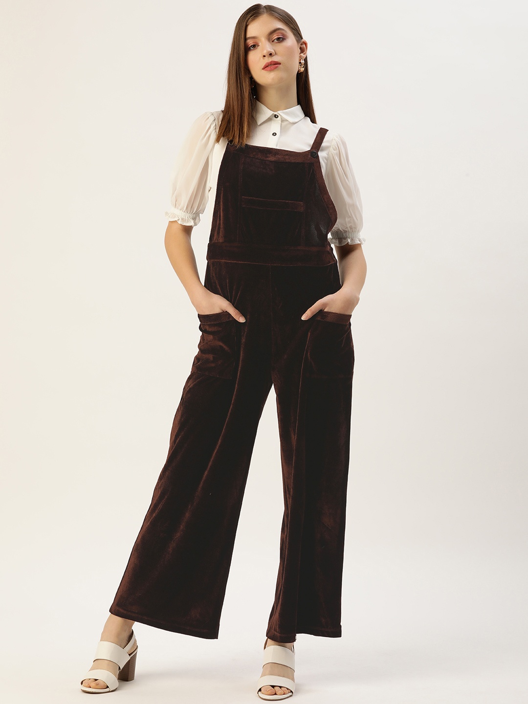 

QUIERO Brown Solid Jumpsuit
