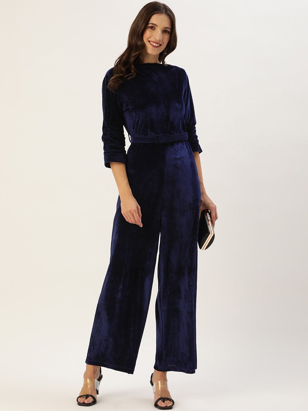 

QUIERO Navy Blue Basic Jumpsuit