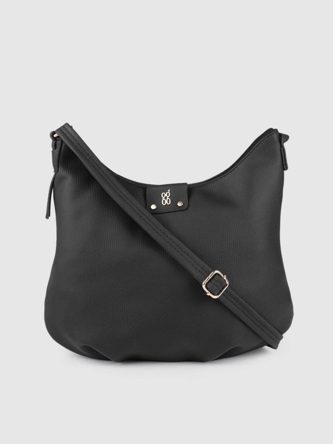 

Baggit Black Textured Structured Sling Bag