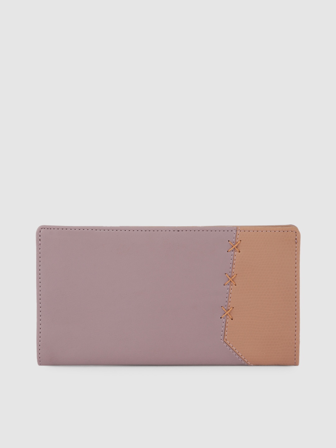 

Baggit Women Purple & Brown Colourblocked Two Fold Wallet