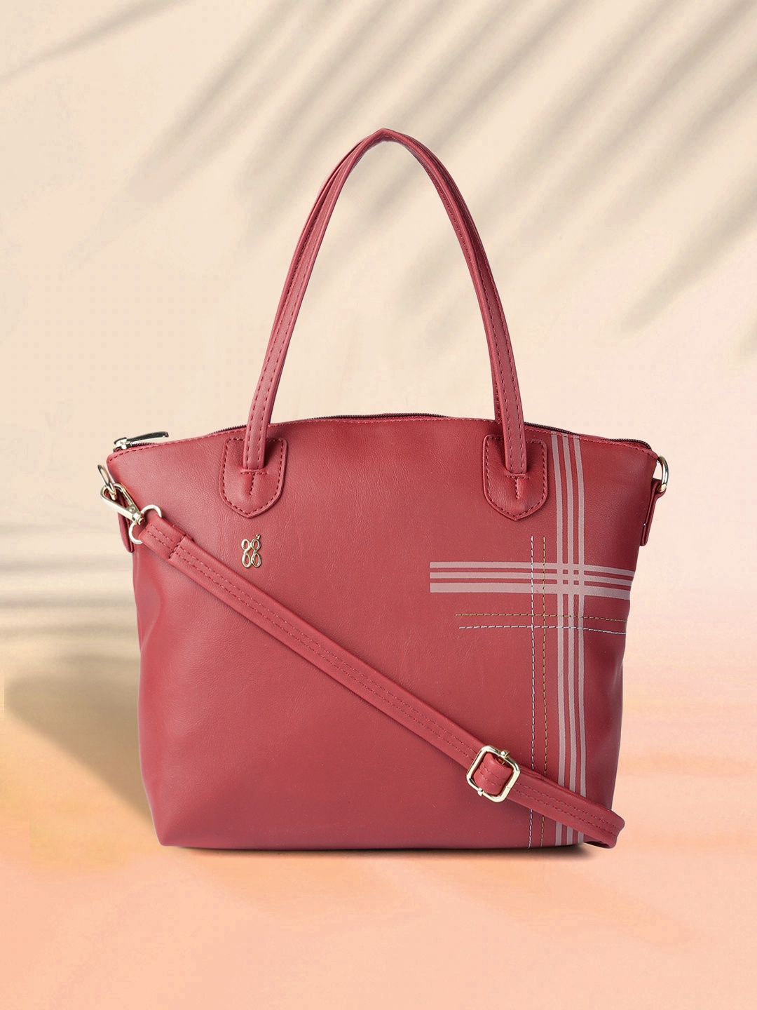 

Baggit Red Solid Synthetic Regular Structured Shoulder Bag