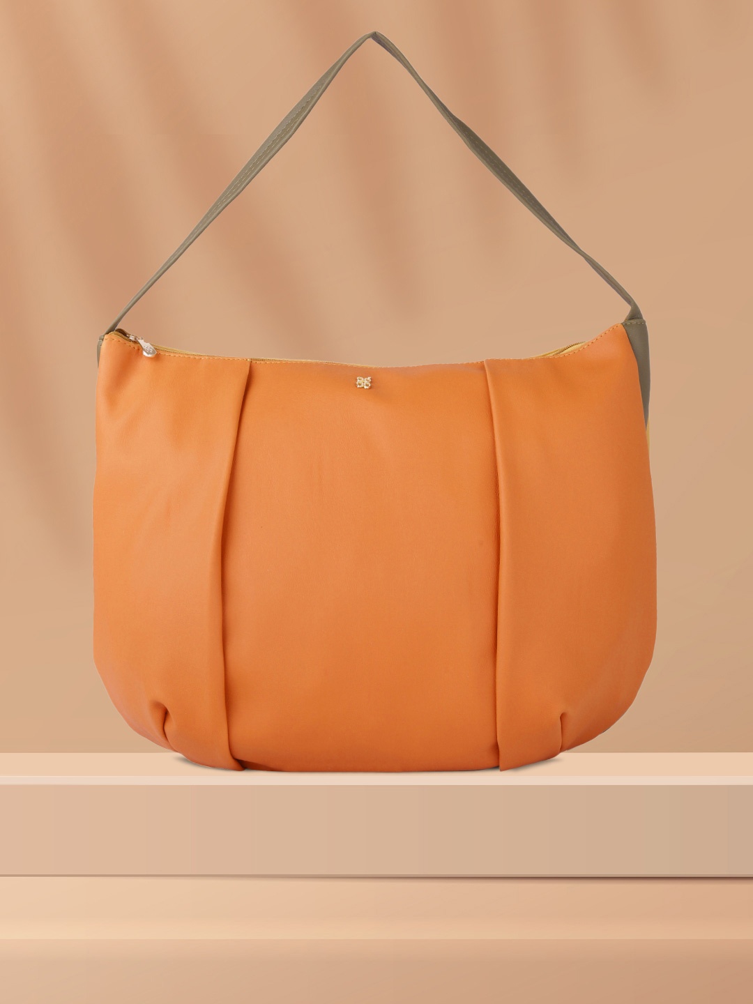 

Baggit Women Yellow Solid Structured Hobo Bag