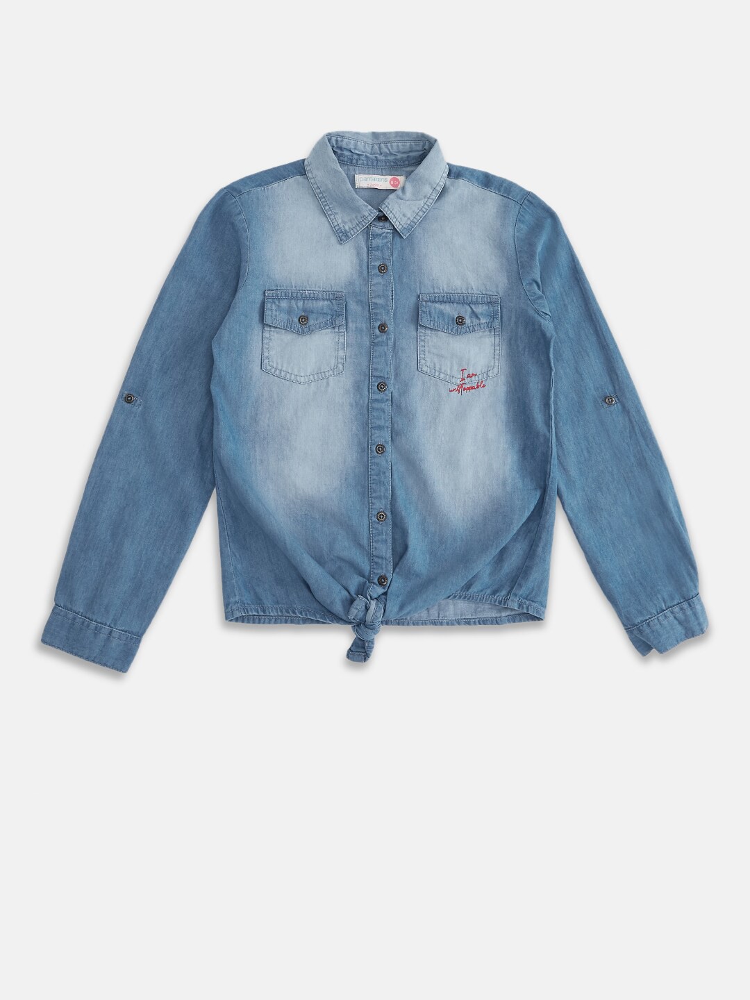 

Pantaloons Junior Blue Shirt Style Top