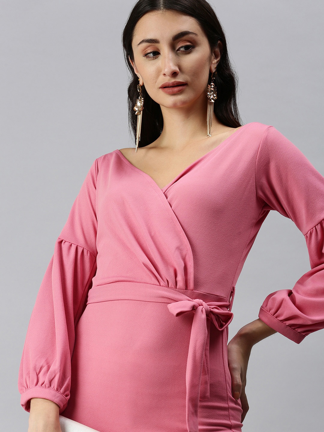 

Selvia Pink Scuba Bodycon Dress