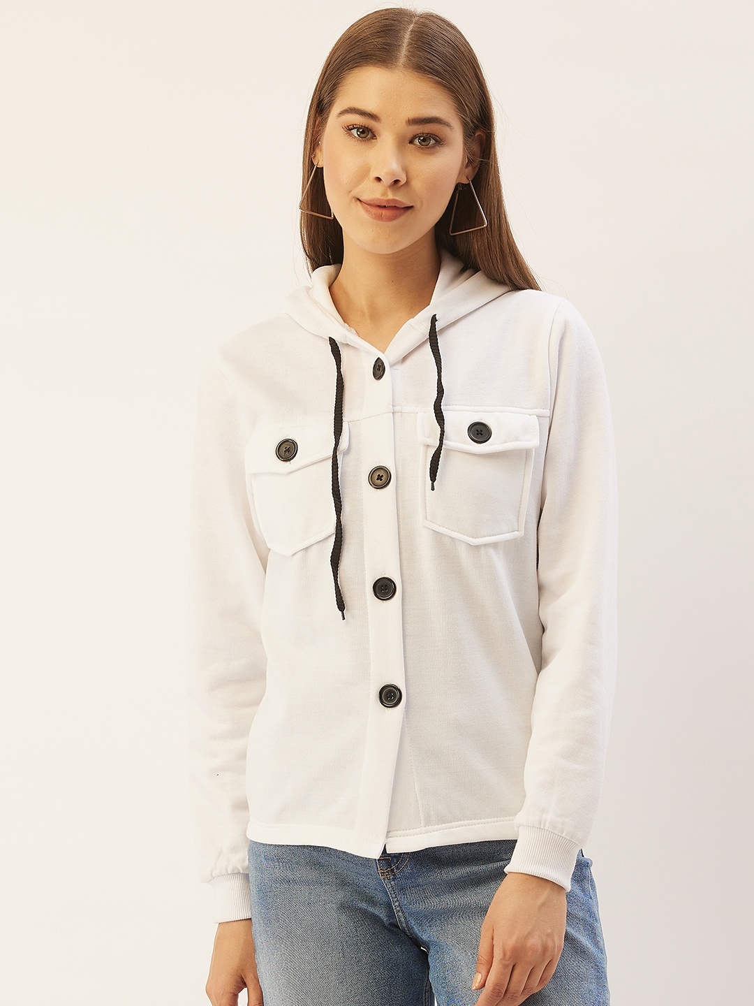 

Belle Fille Women White Solid Lightweight Tailored Jacket
