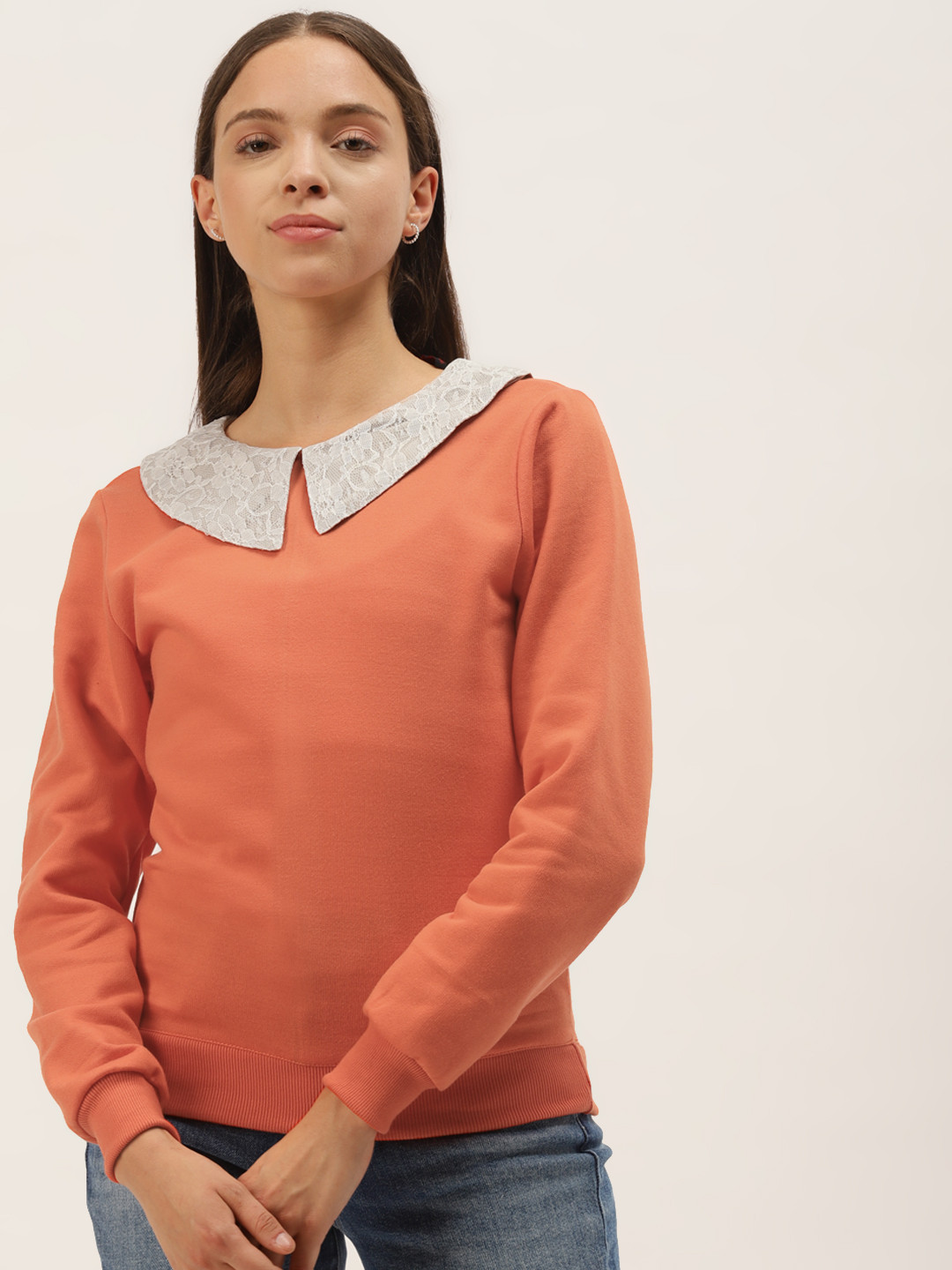 

Belle Fille Women Orange Sweatshirt