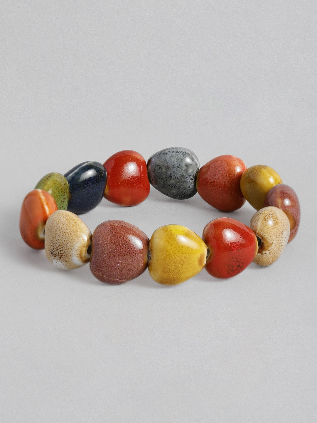 

EL REGALO Women Multicoloured Tribal Elasticated Bracelet, Multi