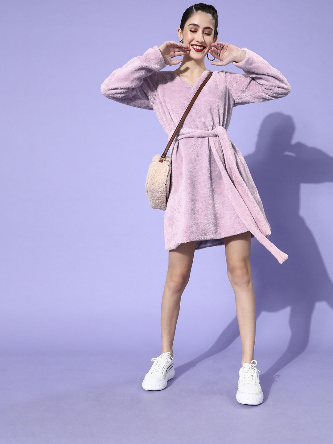 

Athena Lavender A-Line Mini Dress
