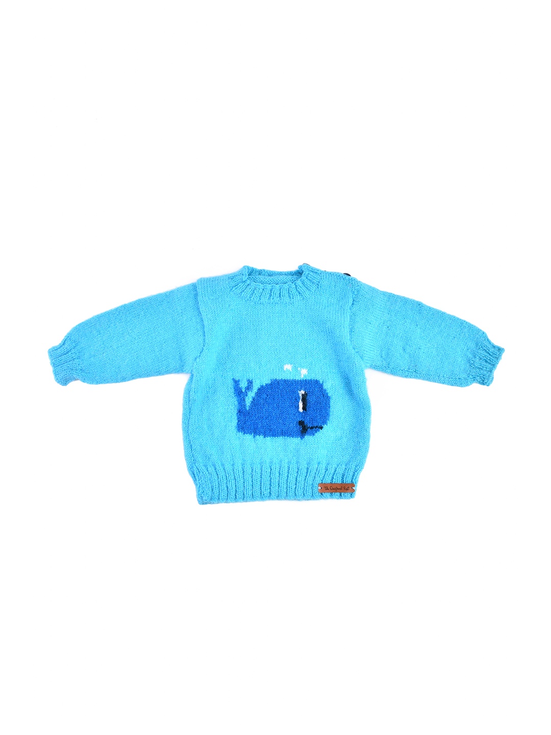 

The Original Knit Unisex Kids Blue Self Design Acrylic Pullover