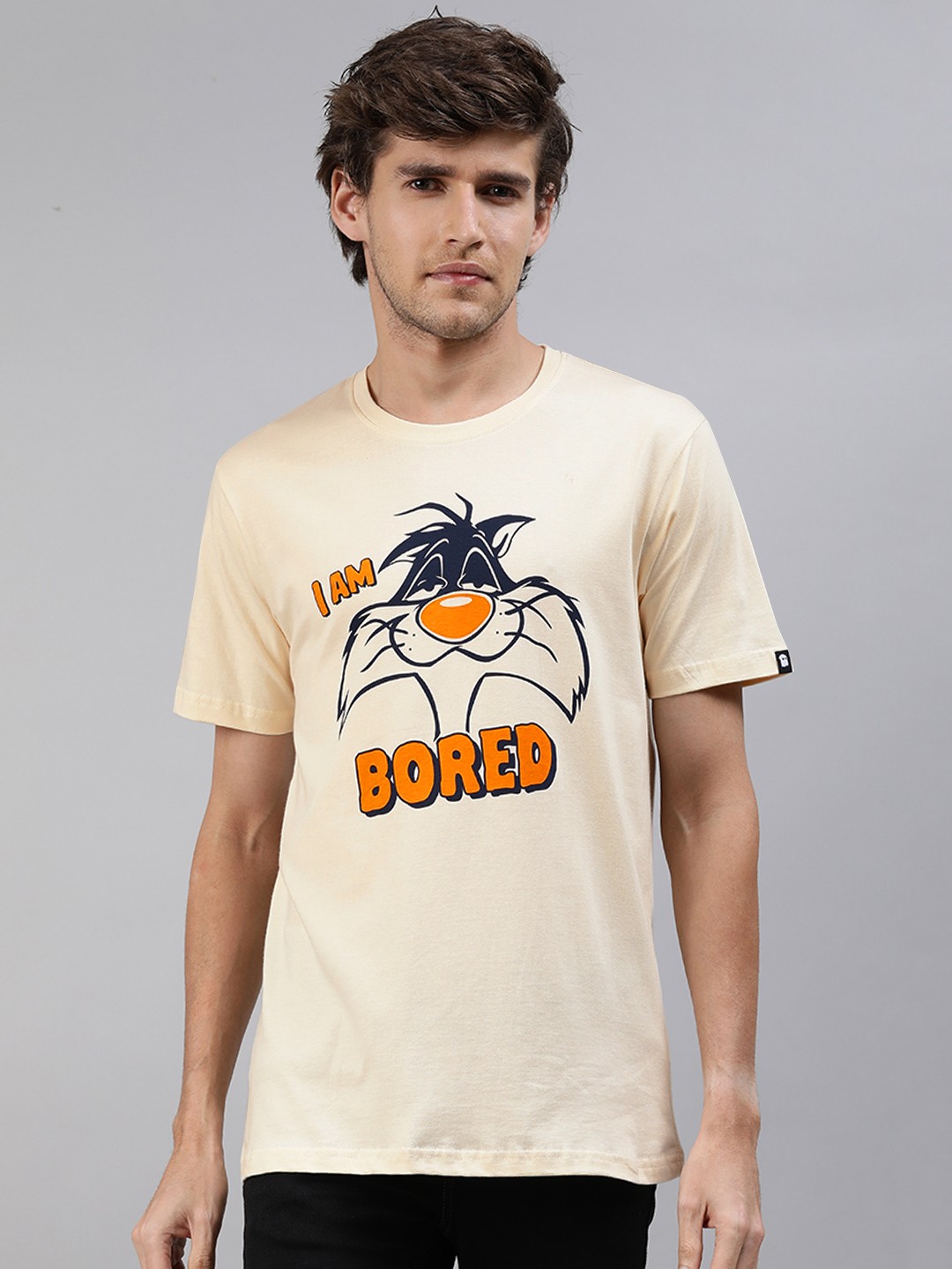 

The Souled Store Men Off White Looney Tunes Printed T-shirt
