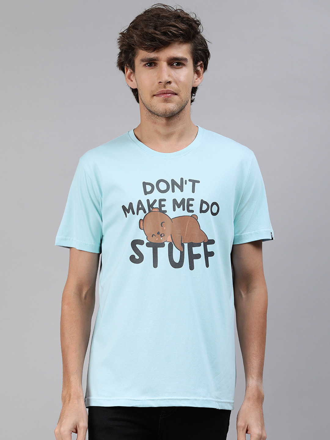 

The Souled Store Men Blue Graphic Printed Casual T-shirt