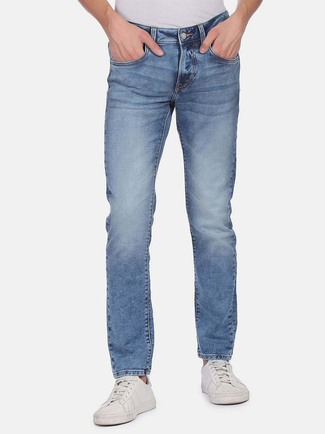 

Aeropostale Men Blue Slim Fit Heavy Fade Jeans